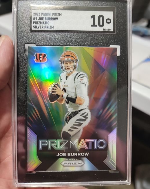 2023 Panini Prizm #9 Joe Burrow Prizmatic Silver Prizm — front