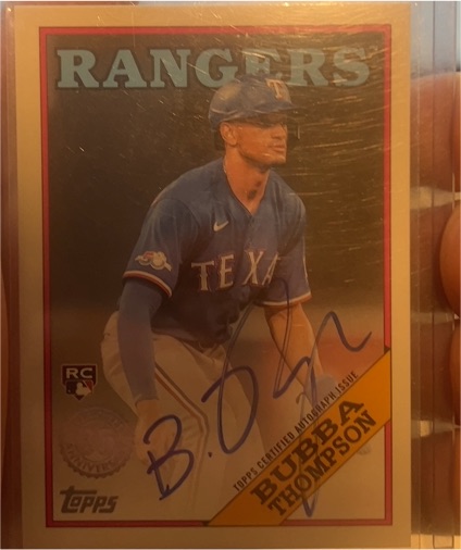 2023 Topps Series 1 1988 35th Anniversary Rookie Auto #88BA-BUB Bubba Thompson — front