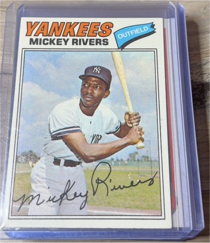 1977 Topps #305 Mickey Rivers — front