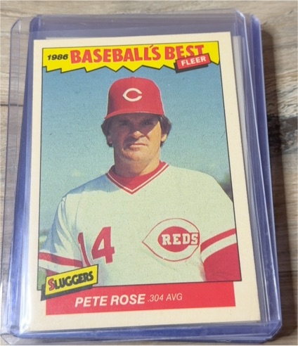 1986 Fleer Baseball's Best Sluggers vs. Pitchers #29 Pete Rose — front