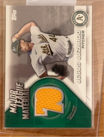 2021 Topps Major League Material #MLM-JL Jesus Luzardo — front