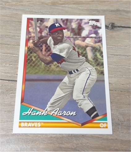 2024 Topps Archives #296 Hank Aaron Milwaukee Braves 1994 Topps Design — front