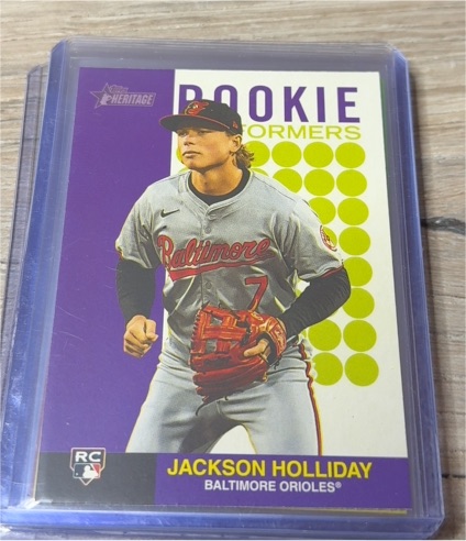 2024 Topps Heritage High Number #RP-6 Jackson Holliday Rookie Performers — front
