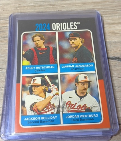 2024 Topps Heritage High Number #75TQ-7 Baltimore Orioles 1975 Topps Team Quads — front