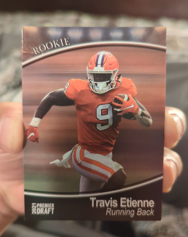 2021 Sage Premier Draft #178 Travis Etienne — front