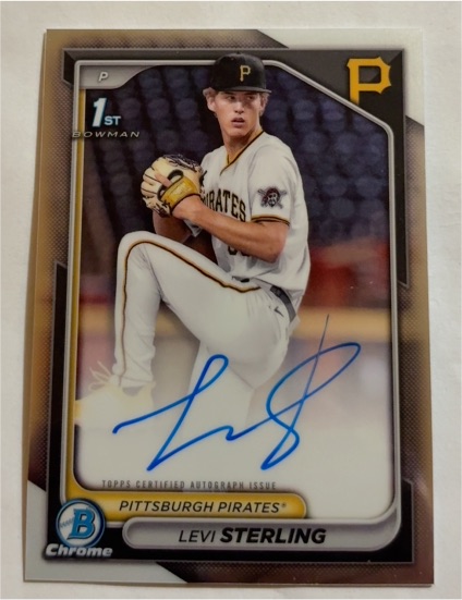 2024 Bowman Chrome #CPA-LS Levi Sterling — front