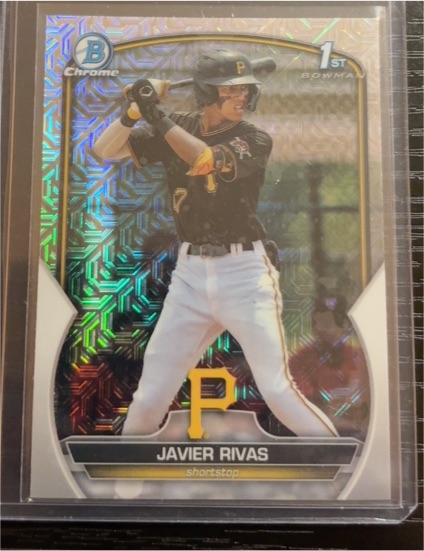 2023 Bowman Chrome #BCP-159 Javier Rivas Mojo Refractor — front
