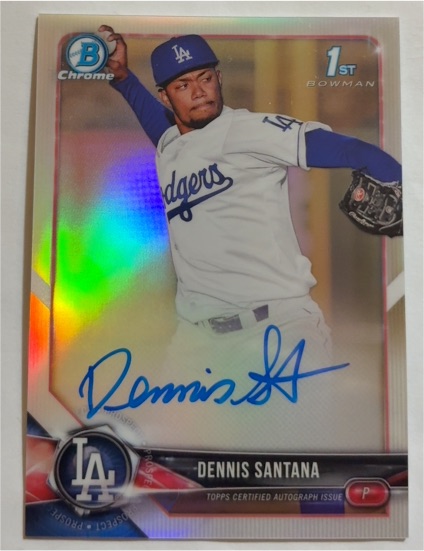 2018 Bowman Chrome #CPA-DS Dennis Santana — front