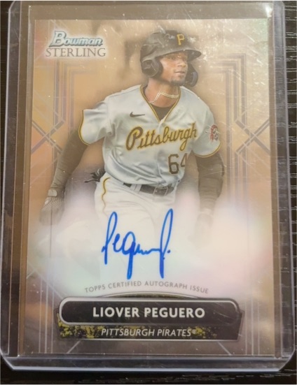 2022 Bowman Sterling Prospect Autographs #PA-LP Liover Peguero — front