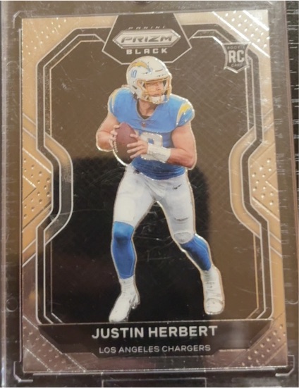 2020 Panini Chronicles Prizm Black #PB-3 Justin Herbert — front