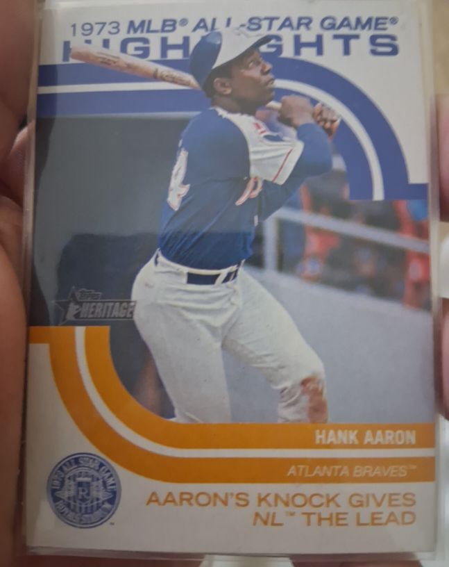 2022 Topps Heritage High Number 1973 MLB All-Star Game Highlights #ASGH-3 Hank Aaron — front