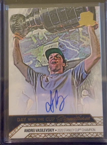 2020-21 Upper Deck The Cup Day With The Cup Signatures #DC-AV Andrei Vasilevskiy — front