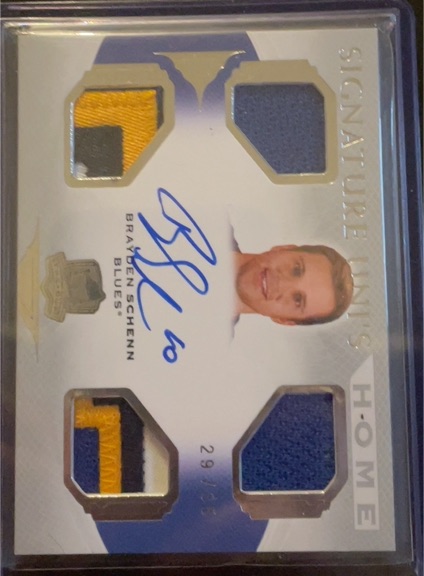 2020-21 Upper Deck The Cup Signature Uni's #Brayden Schenn — front