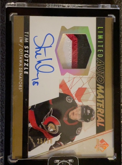 2022-23 SP Authentic Limited Auto Material #65 Tim Stutzle — front