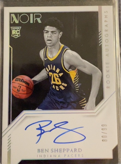 2023-24 Panini Noir #393 Ben Sheppard Rookie Autograph — front
