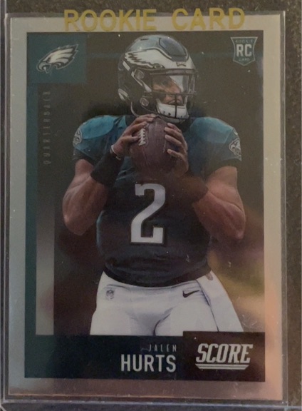 2020 Panini Chronicles Score #457 Jalen Hurts Rookie Card — front