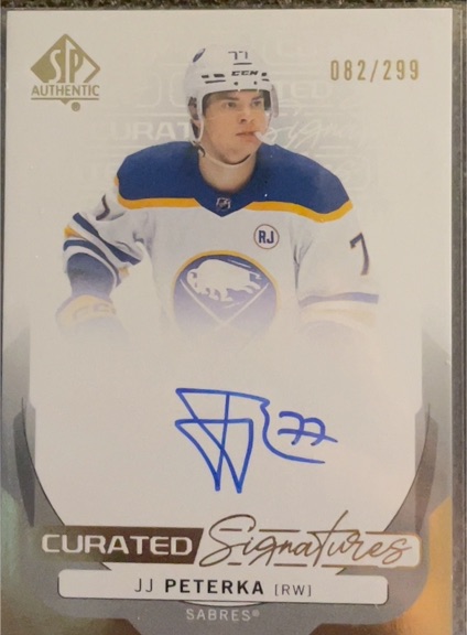 2024-25 Upper Deck SP Authentic Curated Signatures #SPC-JP JJ Peterka — front