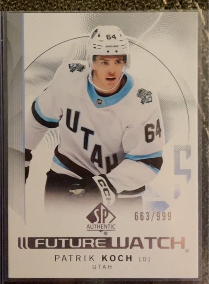 2024-25 Upper Deck SP Authentic #5 Patrik Koch Future Watch — front