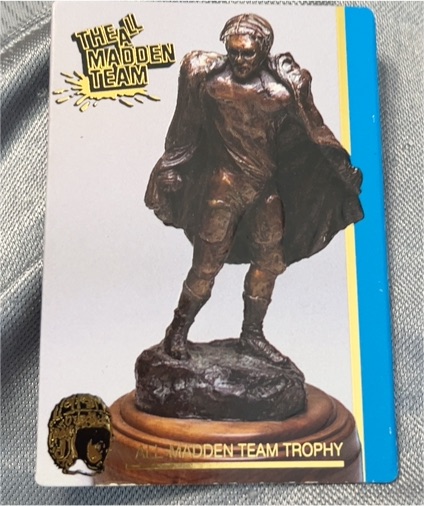 1990 Action Packed #58 John Madden All-Madden Team Trophy — front