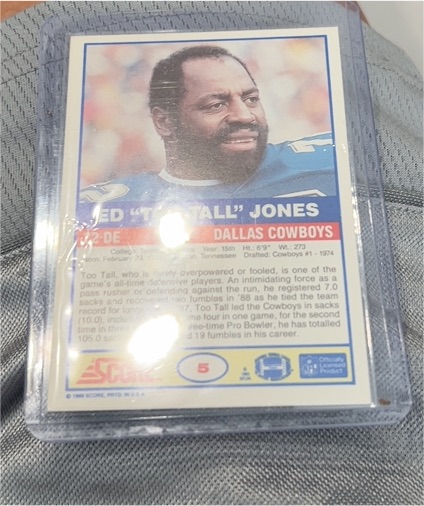1989 Score #5 Ed "Too Tall" Jones — front