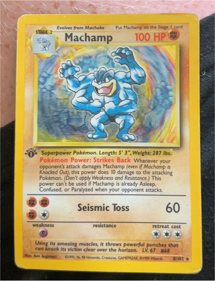 1999 Pokémon #8 Machamp — front
