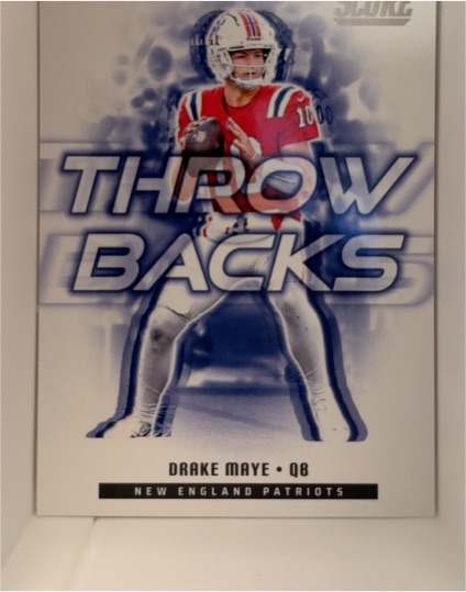 2025 Panini Score #3 Drake Maye Throwbacks — front
