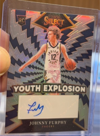 2024-25 Select NBA Youth Explosion Signatures Johnny Furphy #YE-19 Rookie RC — front