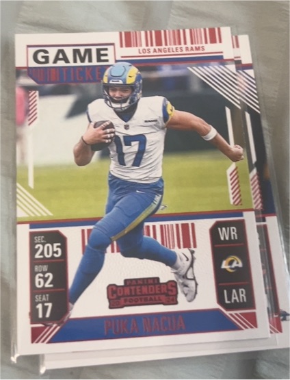2024 Panini Contenders #59 Puka Nacua Season Ticket — front