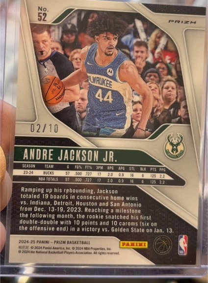 2024-25 Panini Prizm #52 Andre Jackson Jr. — front