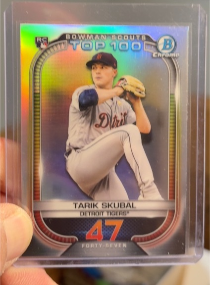 2021 Bowman Chrome Scouts Top 100 #BTP-47 Tarik Skubal — front