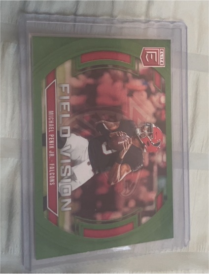 2025 Panini Donruss Elite #9 Michael Penix Jr. Field Vision Green Atlanta Falcons — front