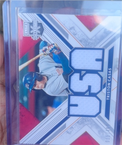 2019 Panini Elite Extra Edition USA Materials Orange #USA-TR Triston Casas — front