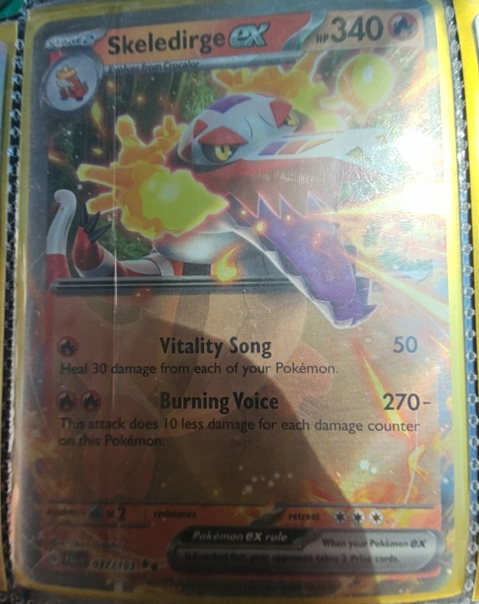 2023 Pokémon TCG Paldea Evolved #037 Skeledirge ex — front