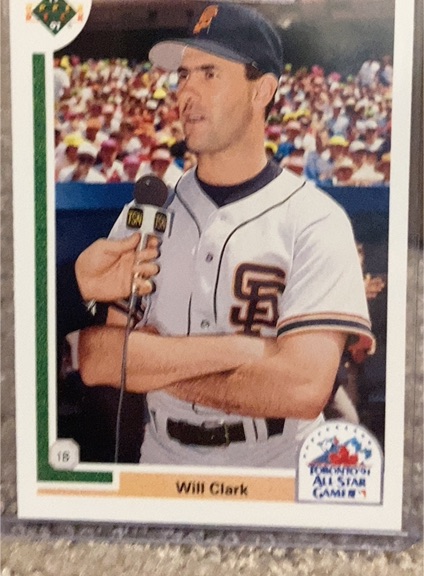 1991 Upper Deck Final Edition #92F Will Clark — front