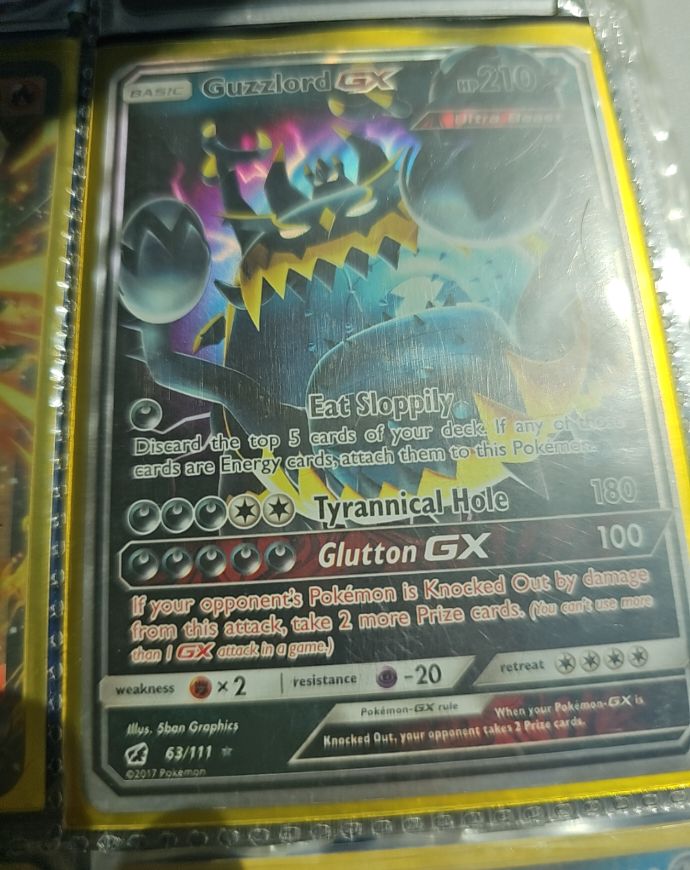 2017 Pokemon Sun & Moon Crimson Invasion #63 Guzzlord GX — front