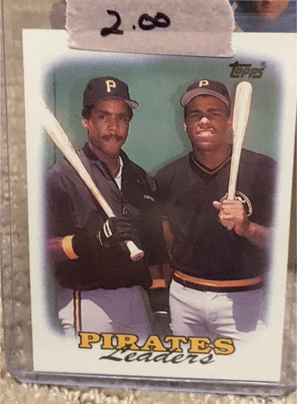 1988 Topps #231 Pirates Leaders Barry Bonds Bobby Bonilla — front