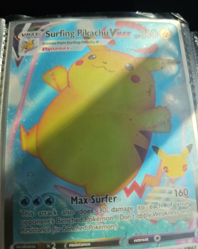 2021 Pokémon Celebrations #009 Surfing Pikachu VMAX — front
