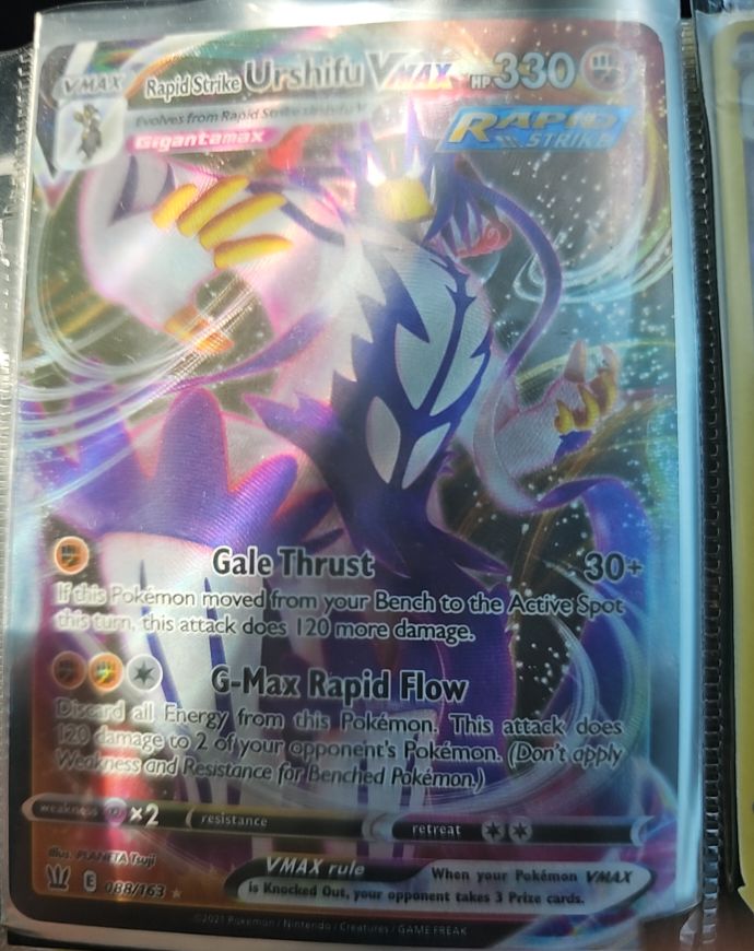2021 Pokémon Battle Styles #088 Rapid Strike Urshifu VMAX — front
