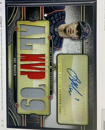 2024 Topps Triple Threads #TTAR-JMA1 Joe Mauer — front