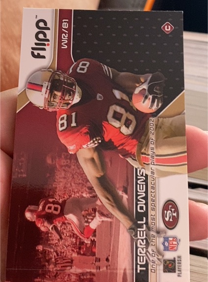 2002 Upper Deck Flipp #W12/E13 Terrell Owens — front