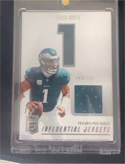 2025 Panini Donruss Elite #IJ-JHS Jalen Hurts Influential Jerseys — front