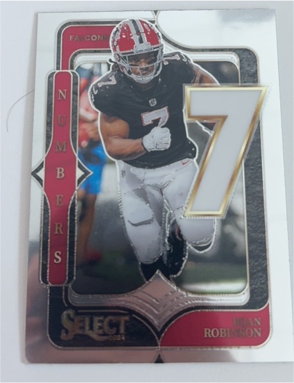2024 Panini Select #3 Bijan Robinson Select Numbers — front