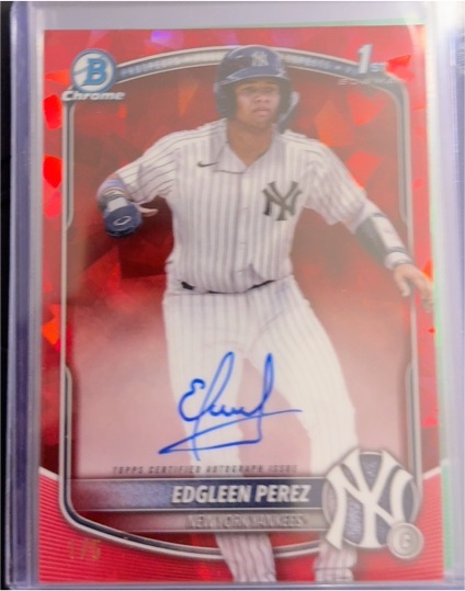 2025 Bowman Chrome #CPA-EPZ Edgleen Perez — front