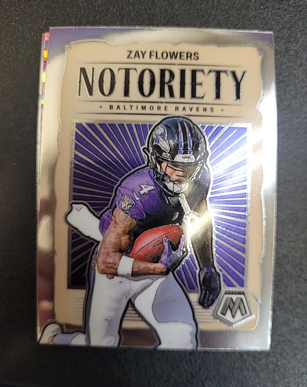 2024 Panini Mosaic Notoriety #17 Zay Flowers — front