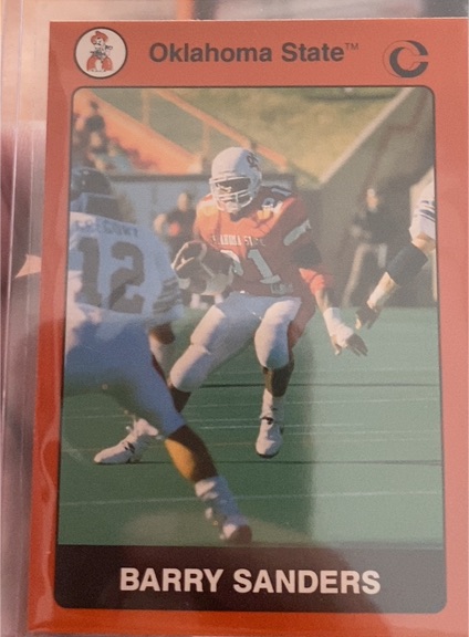 1991 Collegiate Collection Oklahoma State Cowboys #61 Barry Sanders — front