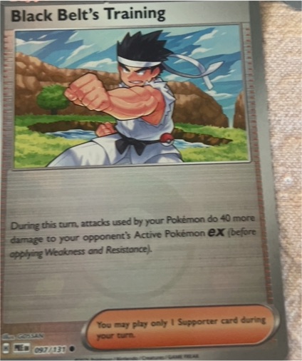 2025 Pokémon Prismatic Evolutions #097 Black Belt's Training — front