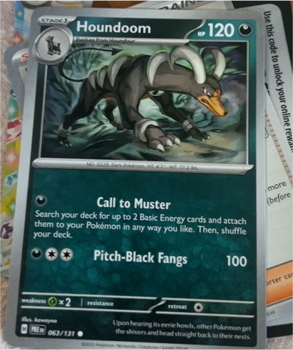 2025 Pokémon Scarlet & Violet Prismatic Evolutions #63 Houndoom — front