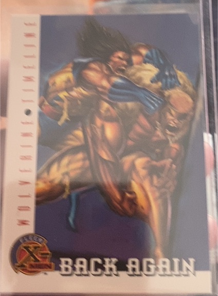 1996 Fleer X-Men #89 Back Again Wolverine Timeline — front