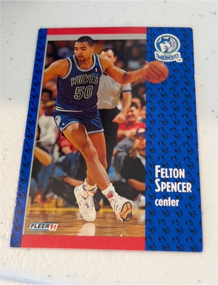 1991-92 Fleer #127 Felton Spencer — front