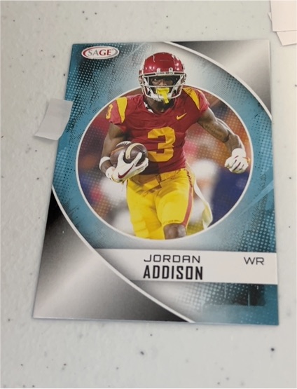 2023 SAGE High Series #124 Jordan Addison — front